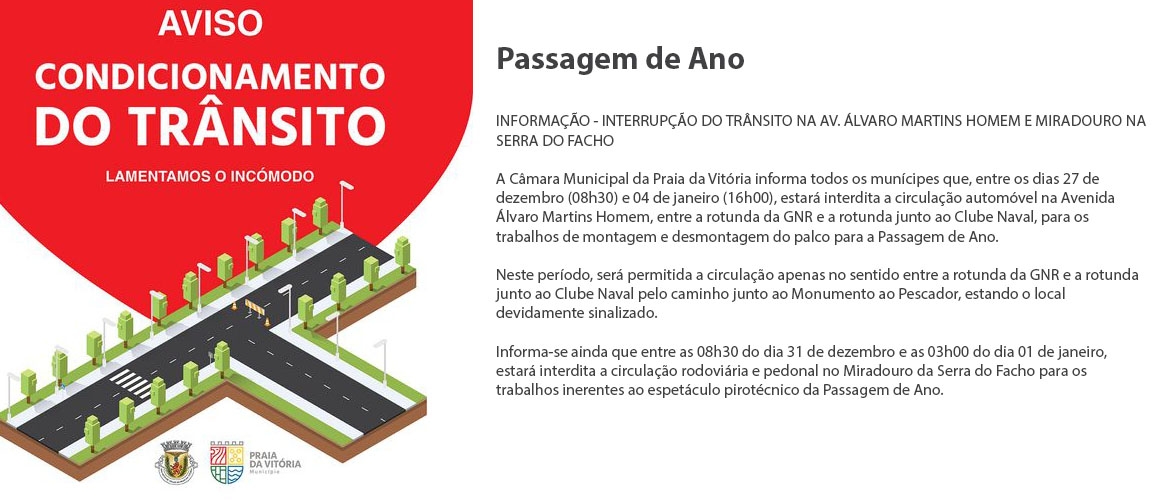 Condicionamento Trânsito - Passagem de Ano